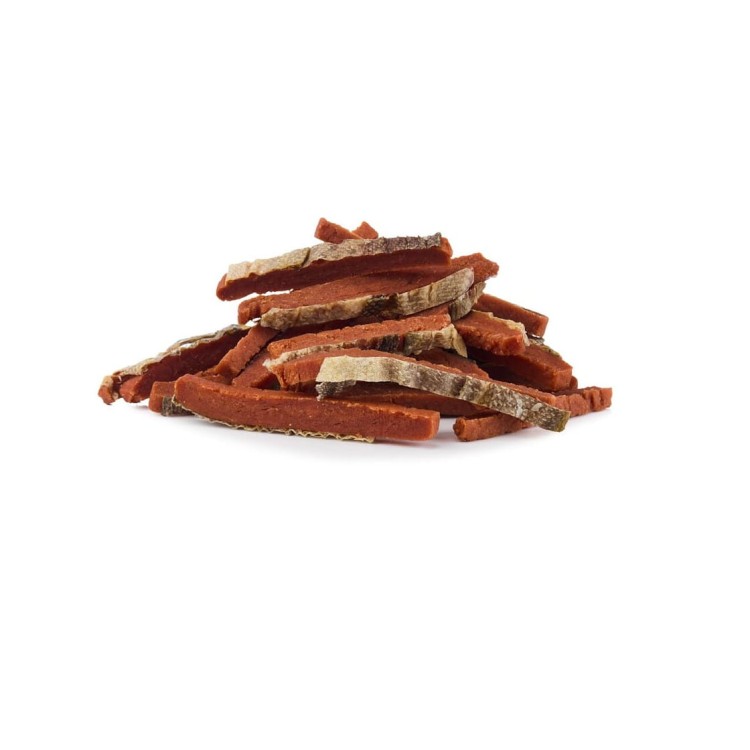 Premium Snacks Przysmak dla psa - Wędzone paski z łososia 170 g