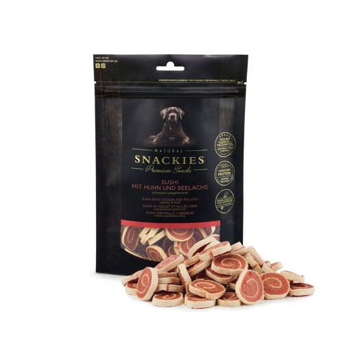 Premium Snacks Przysmak dla psa - Sushi z kurczakiem i mintajem 180 g