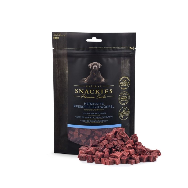 Premium Snacks Przysmak dla psa - Kostki z koniny 170 g