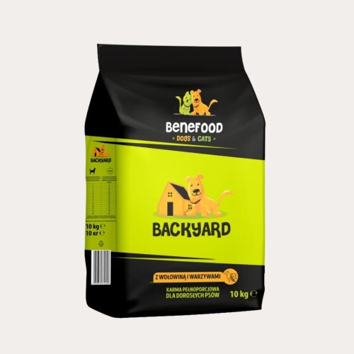 Benefood Backyard z wołowiną - karma sucha dla psa worek 10 kg