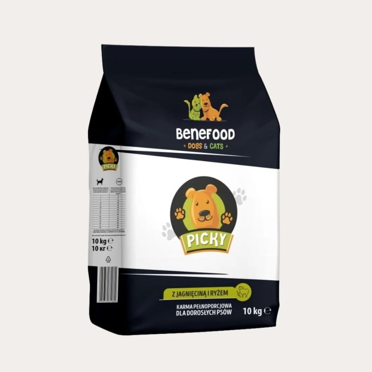 Benefood Picky z jagnięciną - karma sucha dla psa worek 10 kg