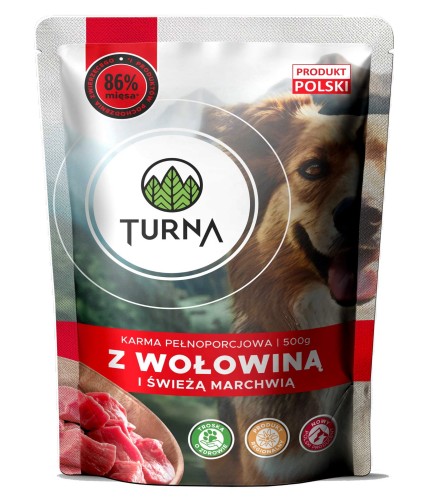 Karma dla psa TURNA saszetka 500g wołowina
