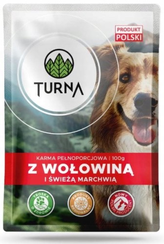 Karma dla psa TURNA saszetka 100g wołowina