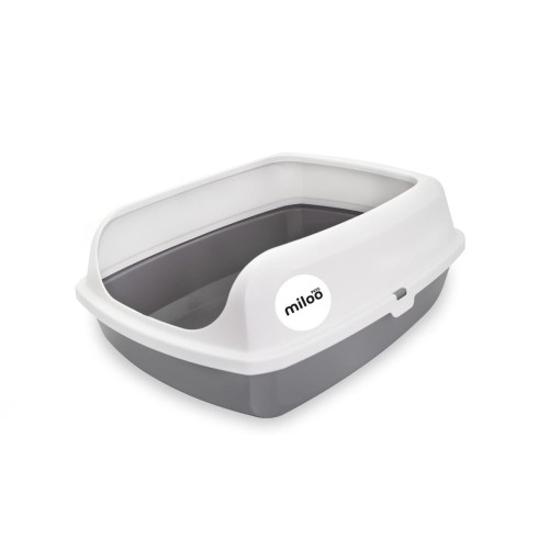 Kuweta z łopatką GRAY BAY - white/gray (S)