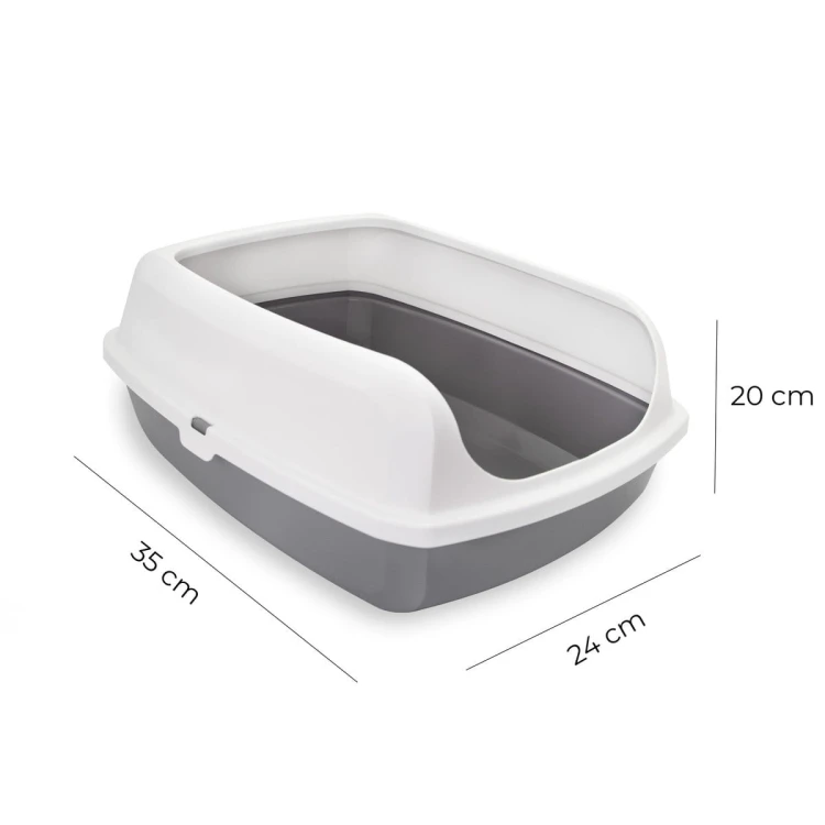 Kuweta z łopatką GRAY BAY - white/gray (S)