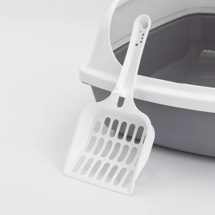 Kuweta z łopatką GRAY BAY - white/gray (S)