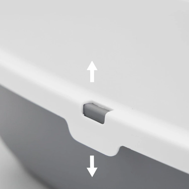 Kuweta z łopatką GRAY BAY - white/gray (S)