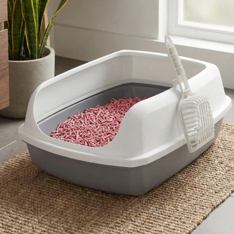 Kuweta z łopatką GRAY BAY - white/gray (S)