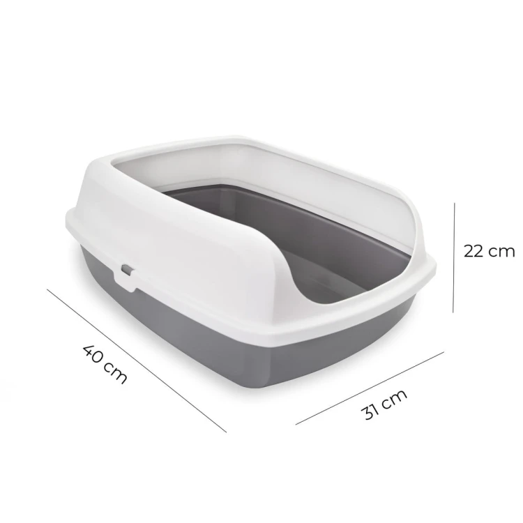 Kuweta z łopatką GRAY BAY - white/gray (M)