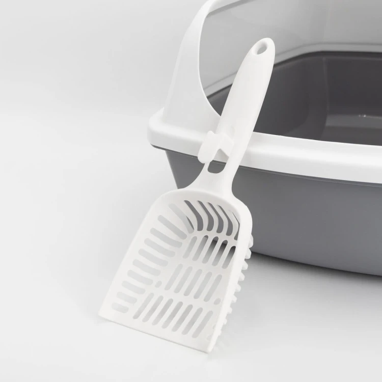 Kuweta z łopatką GRAY BAY - white/gray (L)