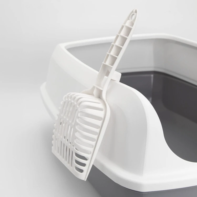 Kuweta z łopatką GRAY BAY - white/gray (L)