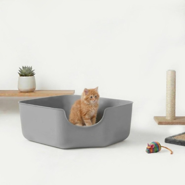 Kuweta narożna Carinio CORNER gray