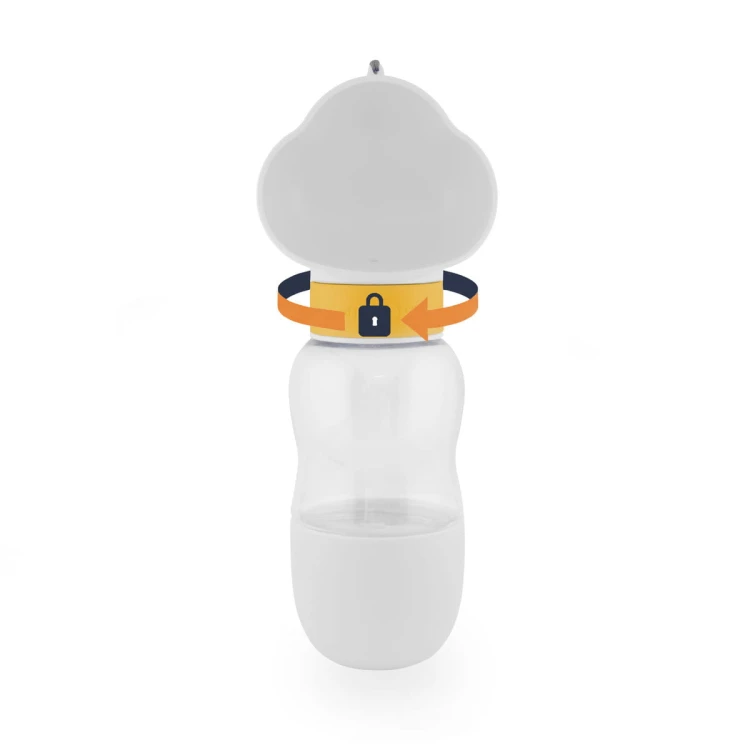 Butelka PawDuo (350 + 180 ml) - white