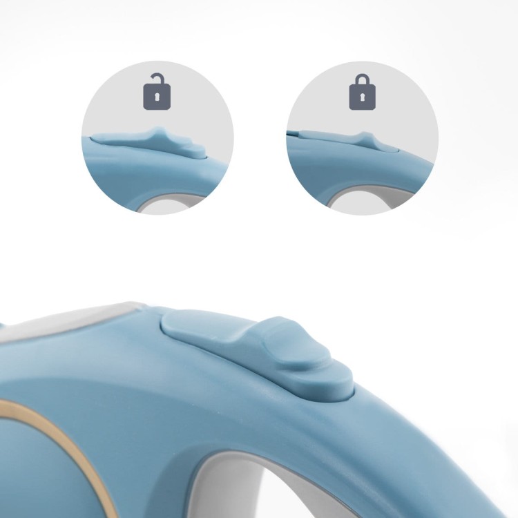 Smycz automatyczna Soft Control 5m - blue