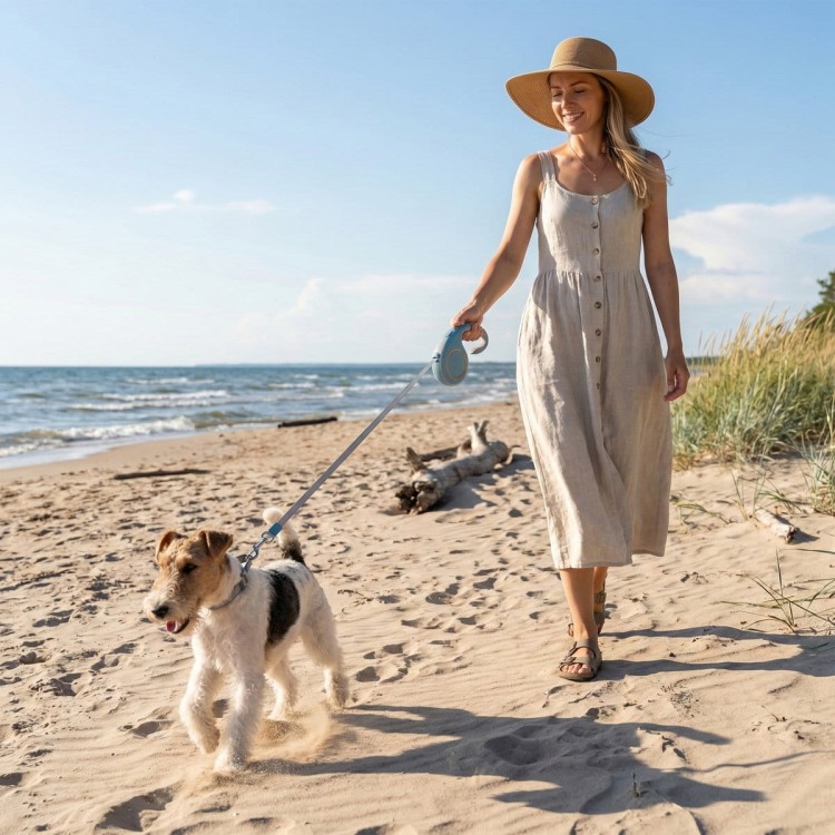 Smycz automatyczna Soft Control 5m - blue