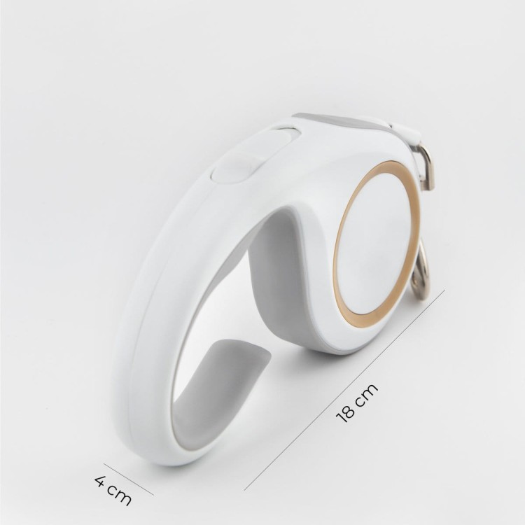 Smycz automatyczna Soft Control 5m - white