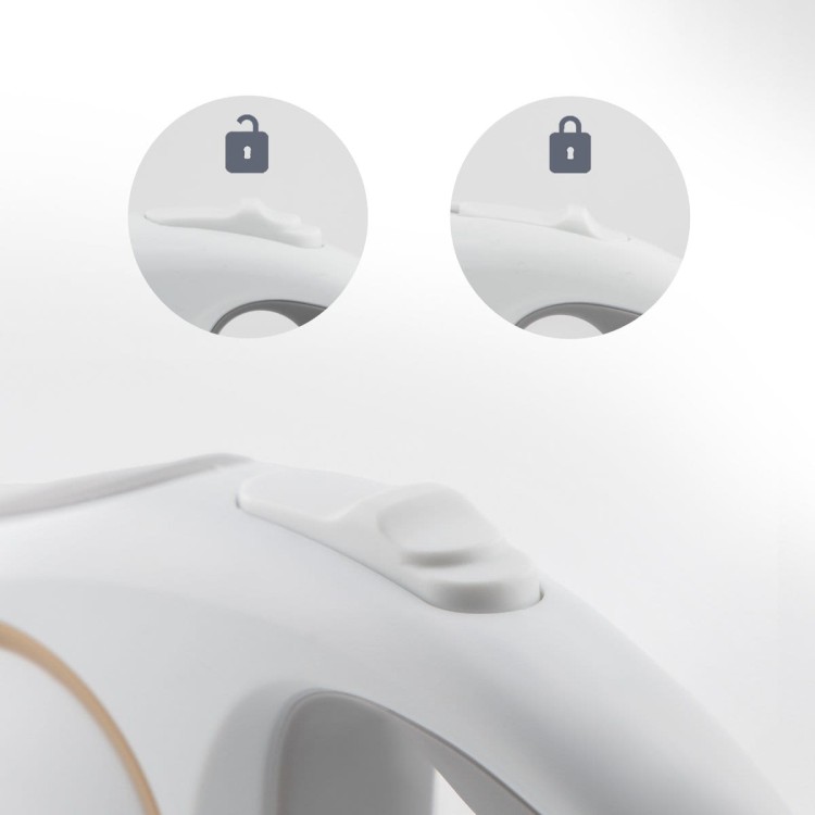 Smycz automatyczna Soft Control 5m - white