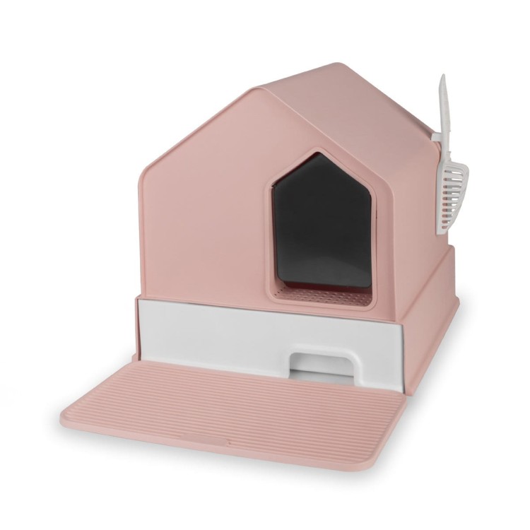 Kuweta zamknięta Carinio HOUSE Flamingo pink