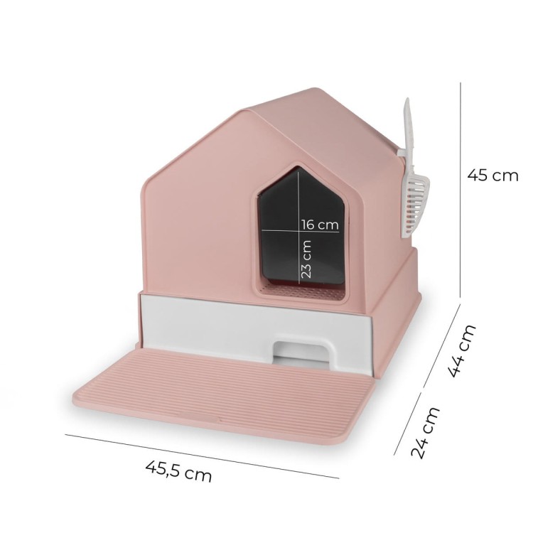 Kuweta zamknięta Carinio HOUSE Flamingo pink