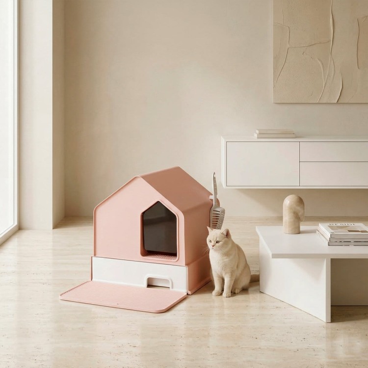 Kuweta zamknięta Carinio HOUSE Flamingo pink