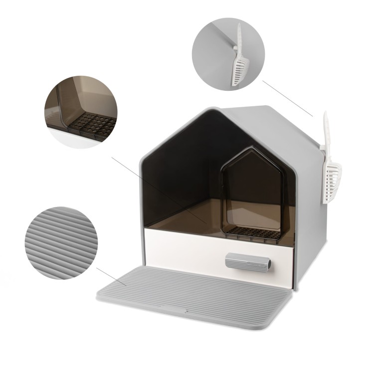 Kuweta zamknięta Carinio VILLA VIEW Gentleman gray