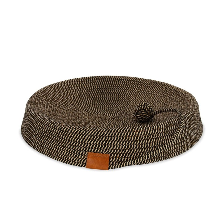 Legowisko plecione dla zwierząt Carinio NESTI TAIL Black&brown - L