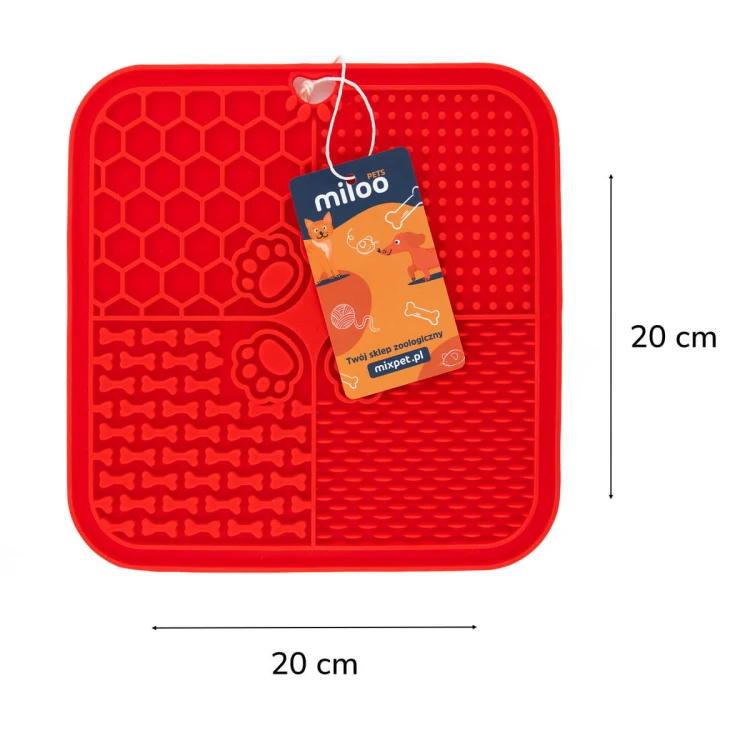 Mata do lizania 20x20 kwadrat imp czerwona