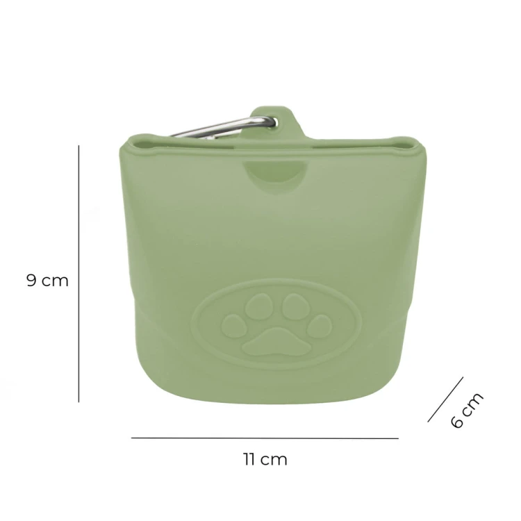 Silikonowe etui na przysmaki treserki jasno zielony