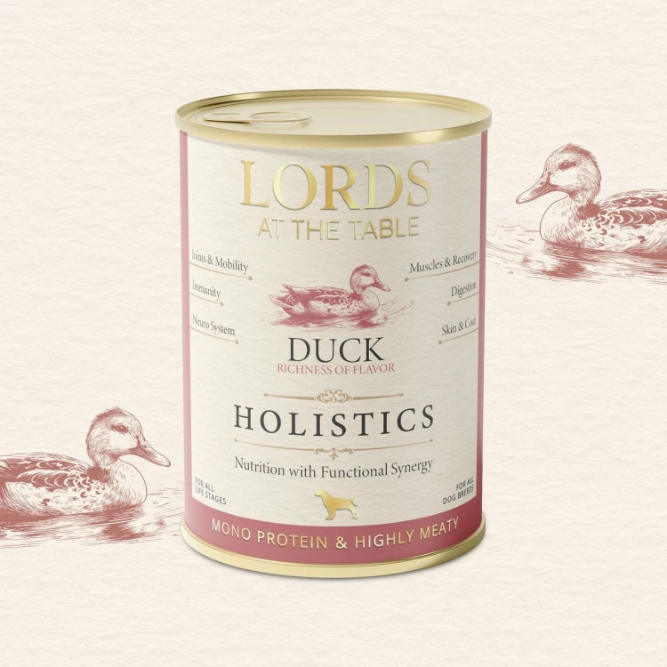 Karma mokra HOLISTICS monoproteinowa KACZKA - 400g LORDS at the table