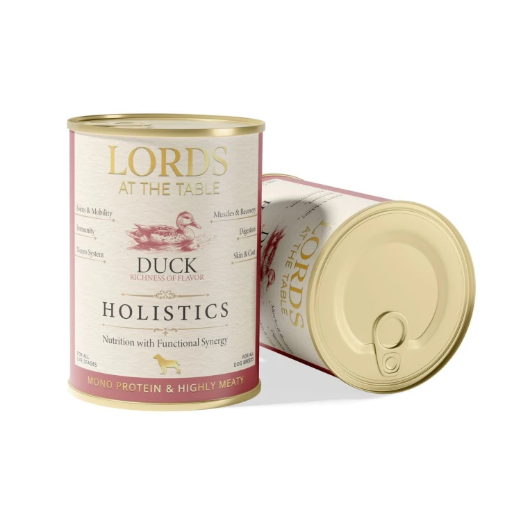 Karma mokra HOLISTICS monoproteinowa KACZKA - 400g LORDS at the table