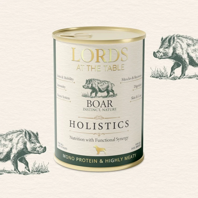 Karma mokra HOLISTICS monoproteinowa DZIK - 400g LORDS at the table