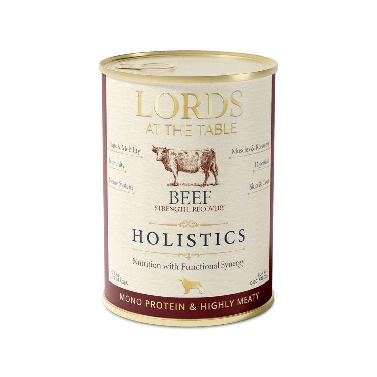 Karma mokra HOLISTICS monoproteinowa WOŁOWINA - 400g LORDS at the table