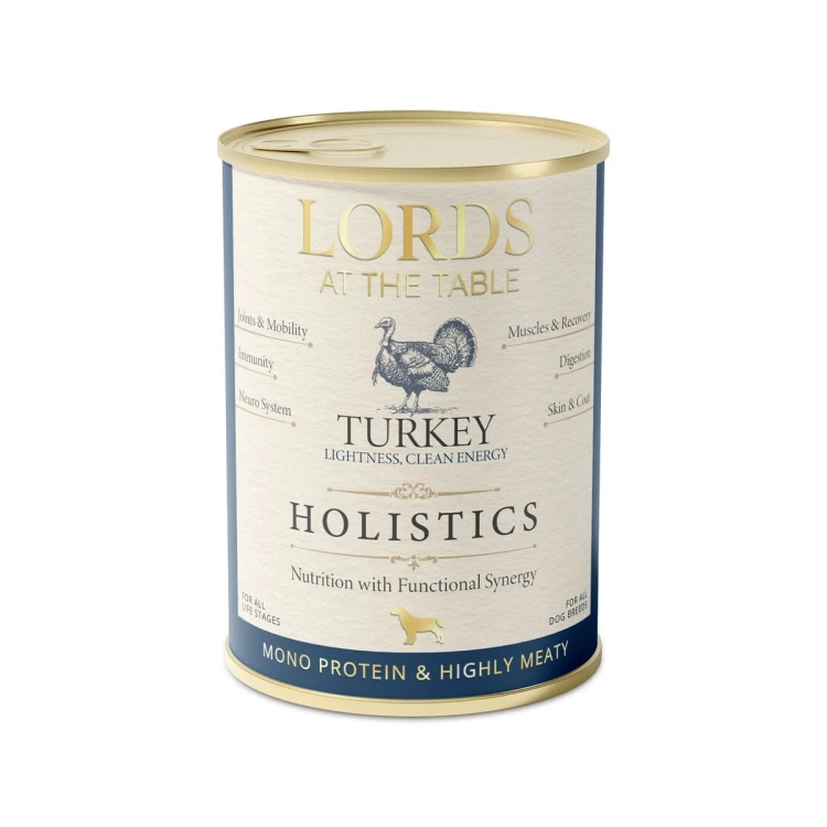 Karma mokra HOLISTICS monoproteinowa INDYK - 400g LORDS at the table