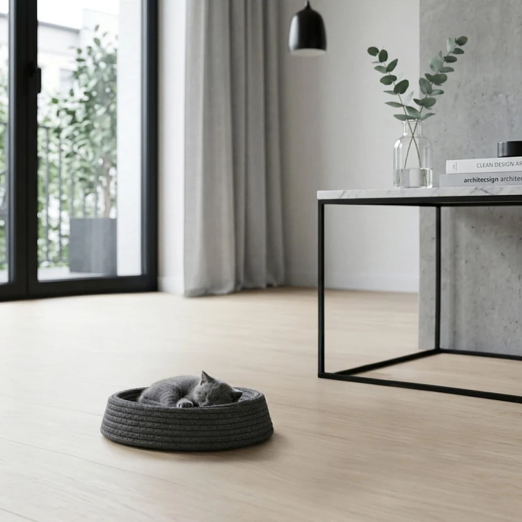 Legowisko plecione dla zwierząt Carinio NESTI Gray - S