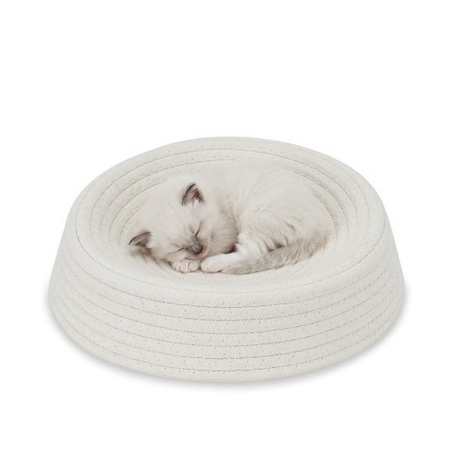 Legowisko plecione dla zwierząt Carinio NESTI White - S