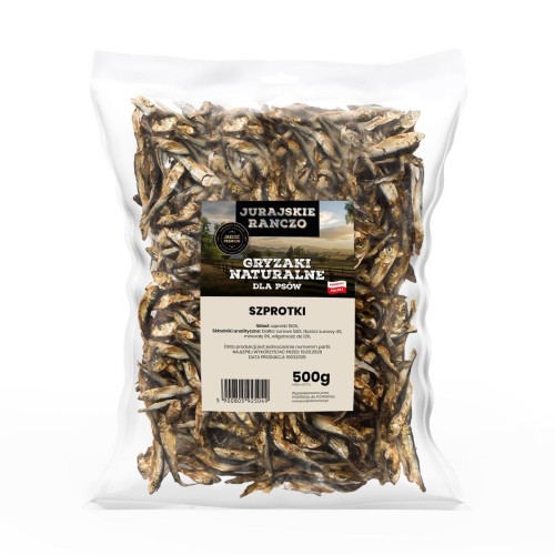 Naturalny gryzak Szprotki 500g Jurajskie Ranczo