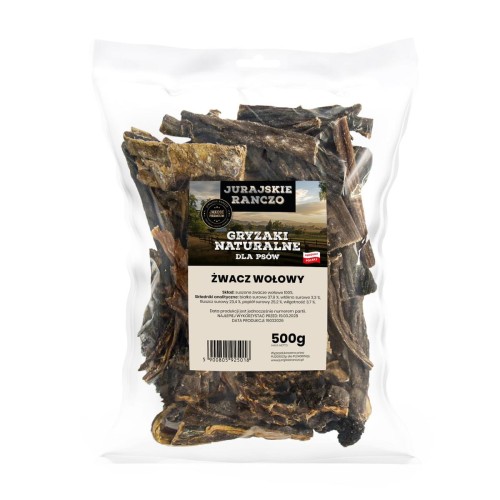 Naturalny gryzak Żwacze wołowe 500g Jurajskie Ranczo