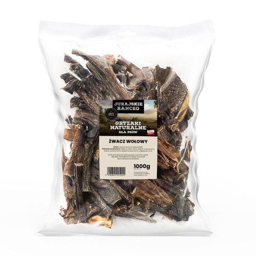 Naturalny gryzak Żwacze wołowe 1kg Jurajskie Ranczo