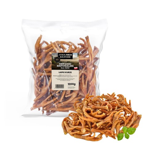 Naturalny gryzak Kurze łapki 1kg Jurajskie Ranczo