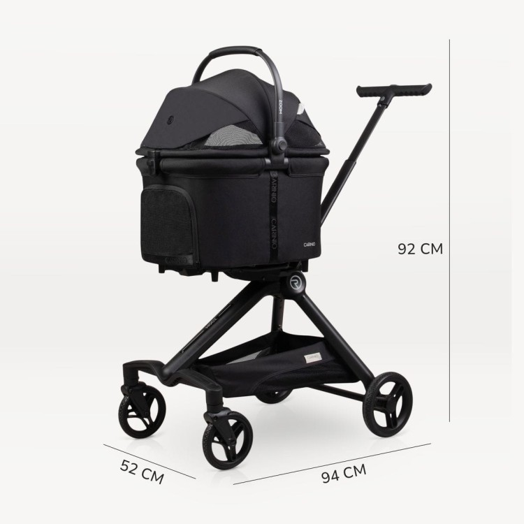 Wózek dla zwierząt Carinio ZOOM Carbon