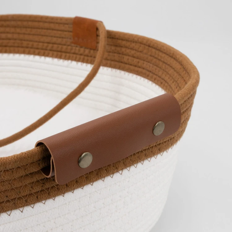 Legowisko plecione dla zwierząt Carinio ELIPSE Cream&brown - L