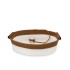Legowisko plecione dla zwierząt Carinio ELIPSE Cream&brown - S