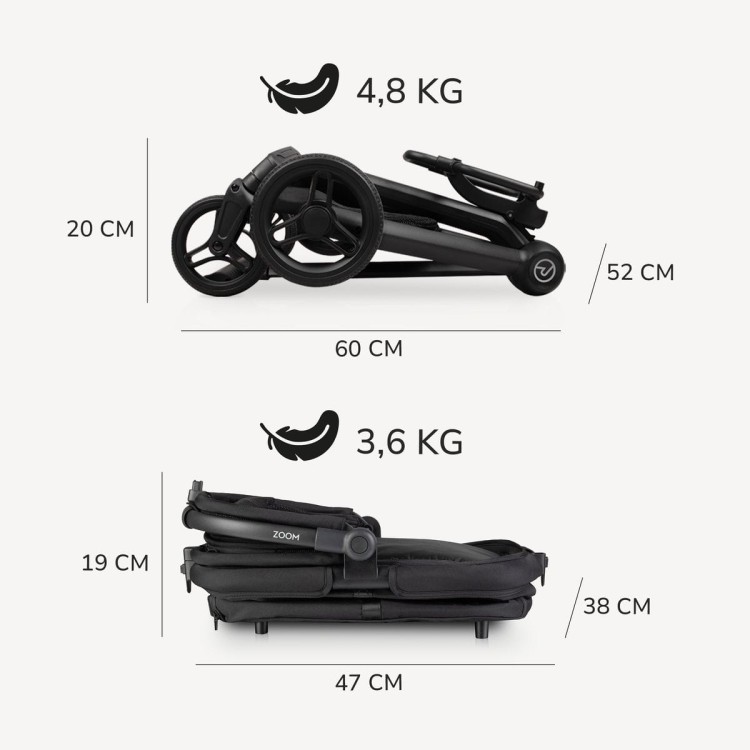 Wózek dla zwierząt Carinio ZOOM Carbon