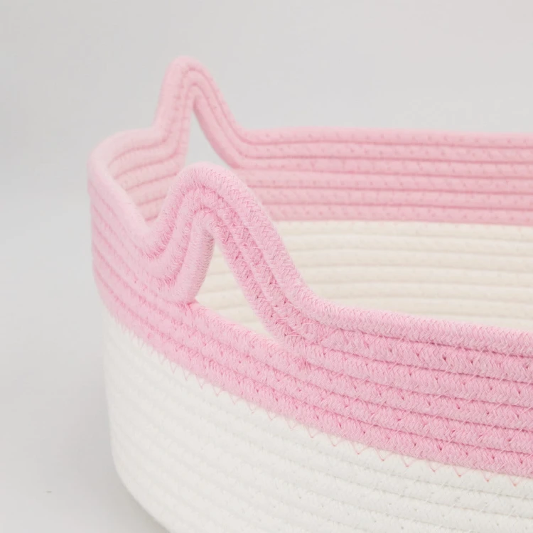 Legowisko plecione dla zwierząt Carinio TAIL PLAY Pink - L