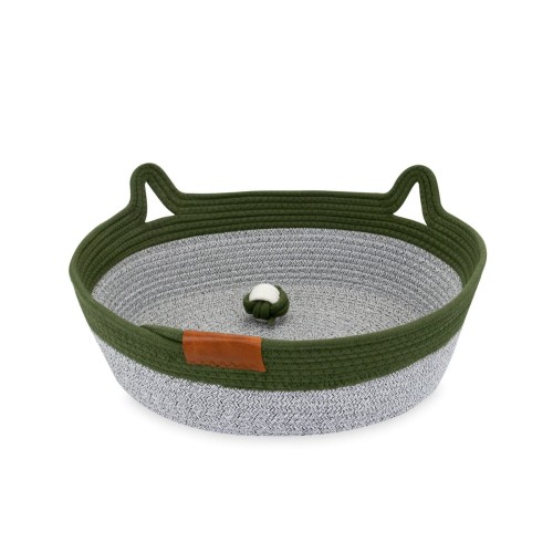 Legowisko plecione dla zwierząt Carinio TAIL PLAY Green - L