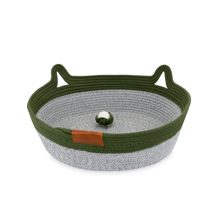 Legowisko plecione dla zwierząt Carinio TAIL PLAY Green - L