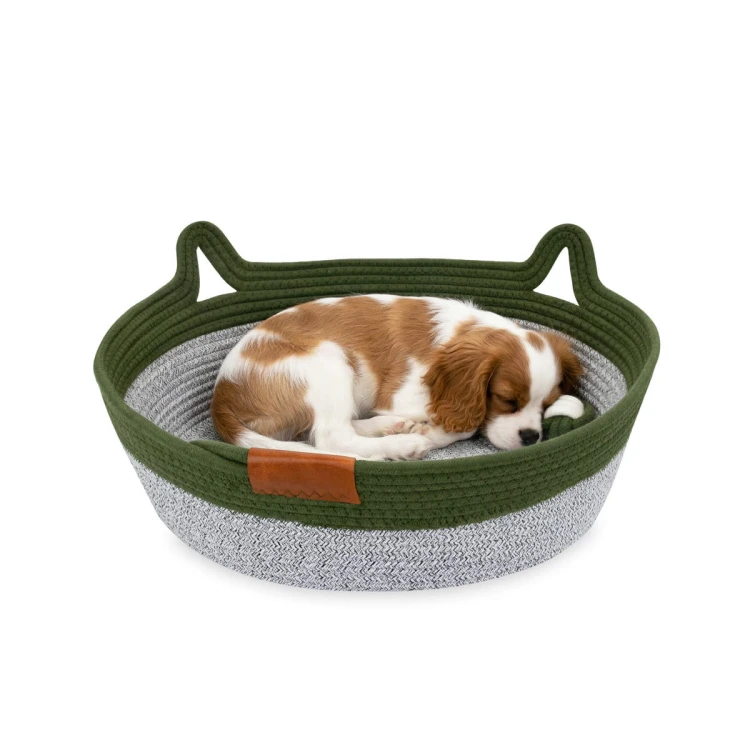 Legowisko plecione dla zwierząt Carinio TAIL PLAY Green - L