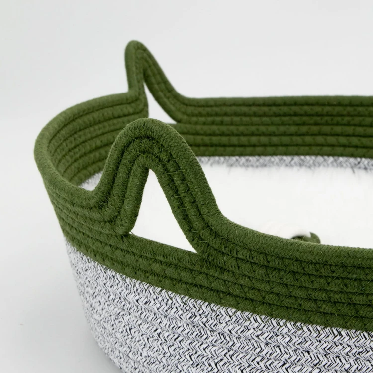 Legowisko plecione dla zwierząt Carinio TAIL PLAY Green - L