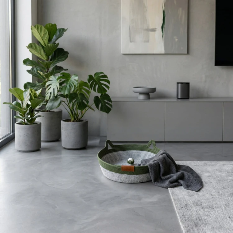 Legowisko plecione dla zwierząt Carinio TAIL PLAY Green - L