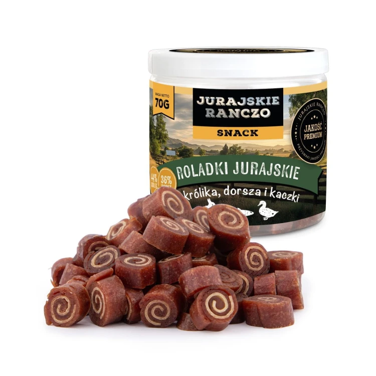 Treserki roladki z krolika, dorsza i kaczki Jurajskie Ranczo - 70g